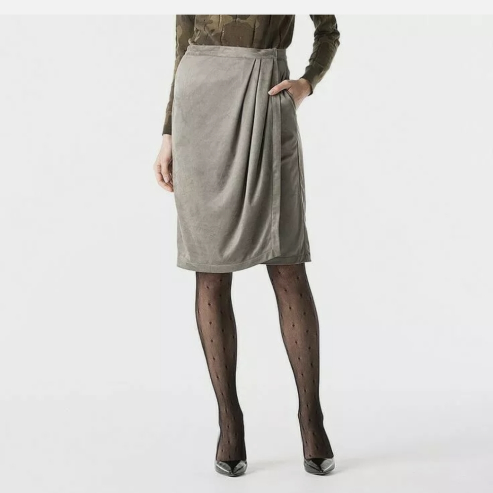 Carine Roitfeld Women's Uniqlo Pencil Wrap Gray